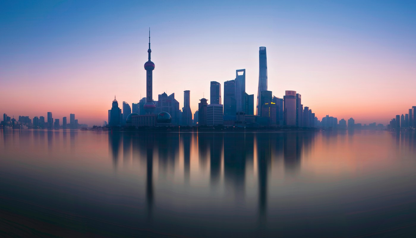 Shanghai’s Pudong skyline across the river from the Bund